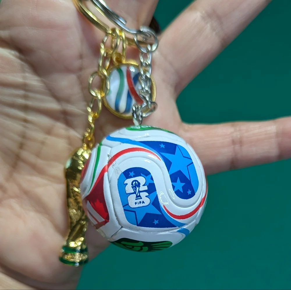 Colorful Soccer Ball Keychain